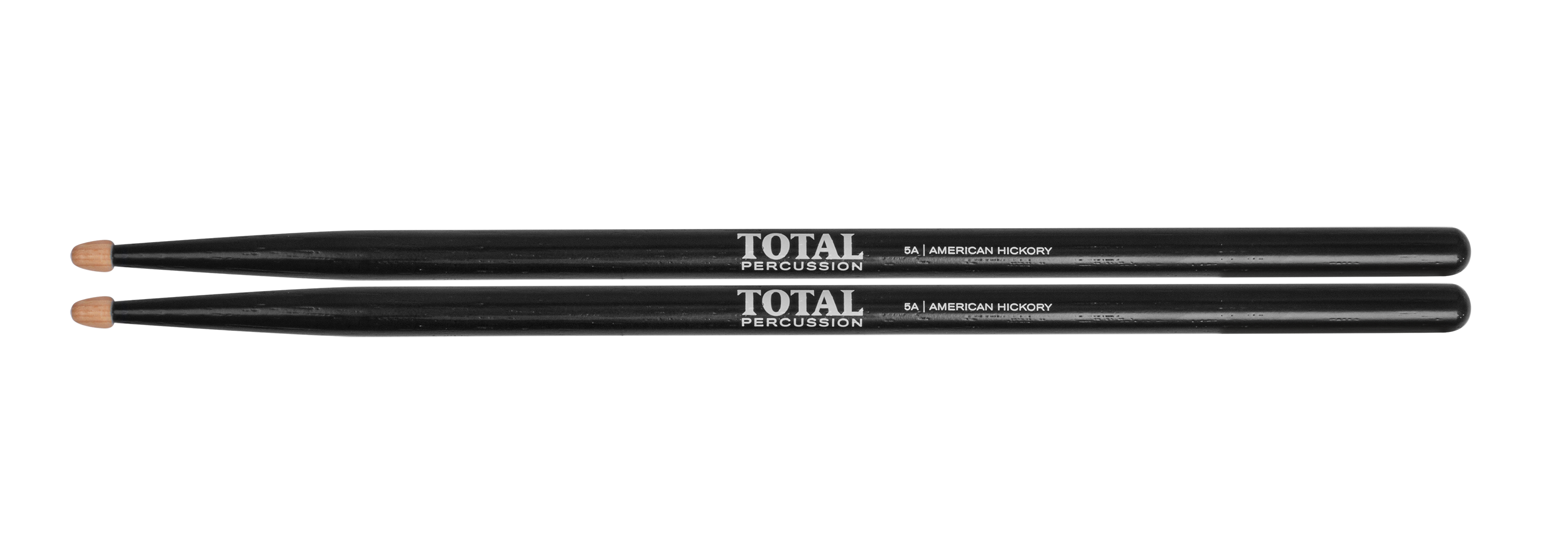 Total Percussion | T5ABLK | Drum Sticks. | Black with natural tip Total Percussion | T5ABLK | Drum Sticks. | Black with natural tip